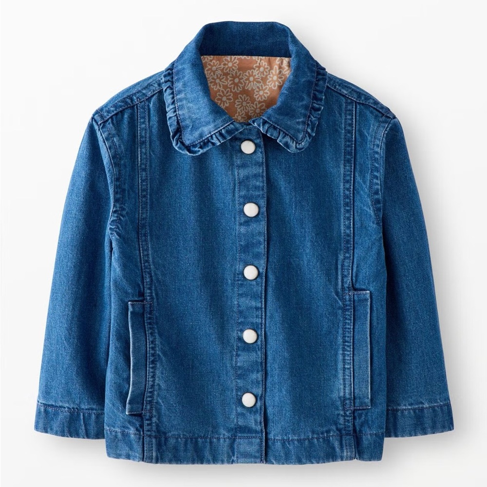 Hanna Andersson Girls Denim Chore Jacket